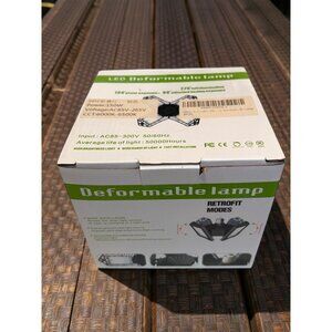 LED Deformable Lamp 150W Adjustable Aluminum Heads 6500K Retrofit Modes High Bri